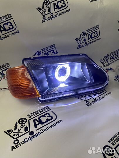 Передние фары ангельские глазки тюнинг 2114 линза