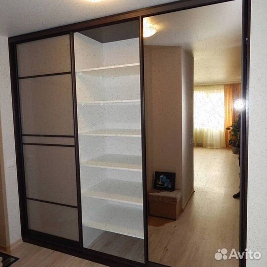 Шкаф-купе с зеркалом с установкой