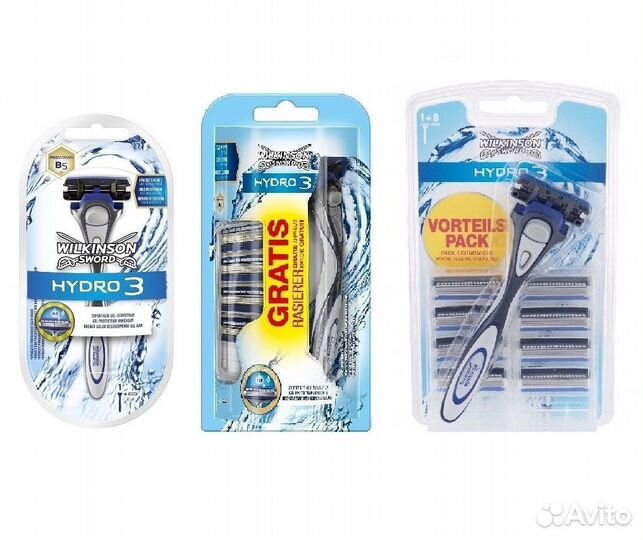 Бритвенные наборы Wilkinson Hydro3 (3 вида)