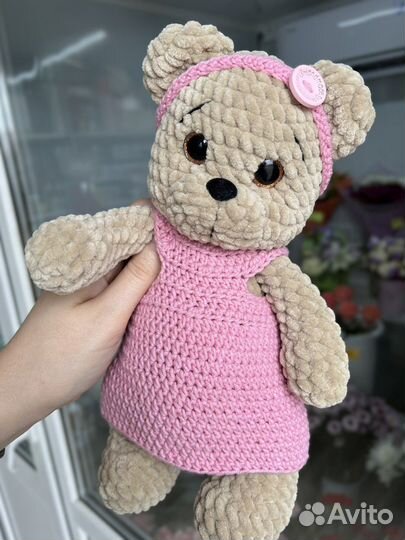 Мишка Тедди вязаная игрушка