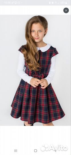 Сарафан cookie 140 школа и три блузки 140