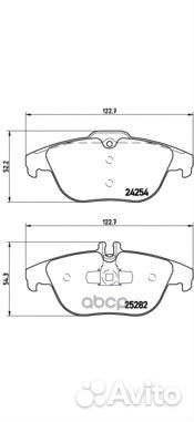 Колодки тормозные дисковые зад P50104 Brembo