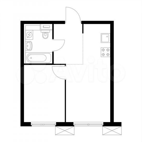 1-к. квартира, 32,6 м², 15/33 эт.