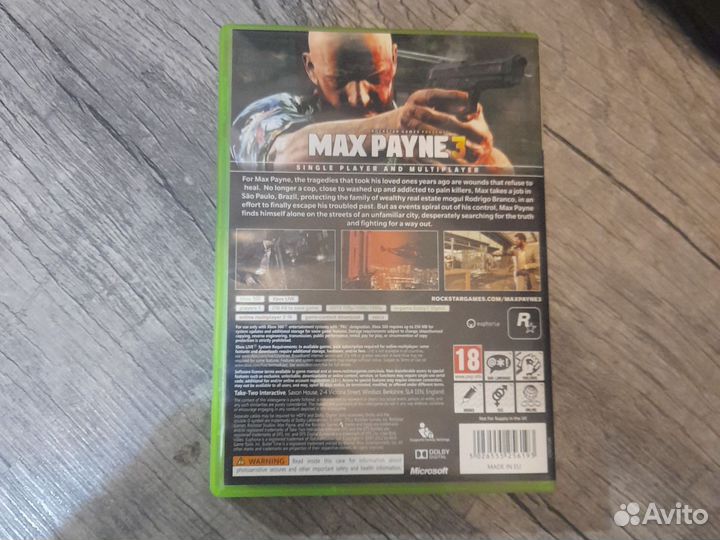Max Payne 3 для Xbox 360 лицензия
