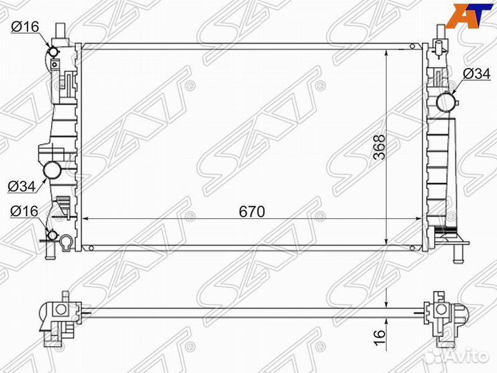 Радиатор Mazda 31 2008- MZ00082 AT
