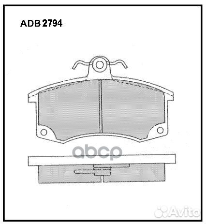 Колодки торм. LADA 110 (2110) 9512 ADB2794HD AL