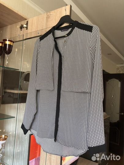 Черно-белая рубашка Marks&Spencer