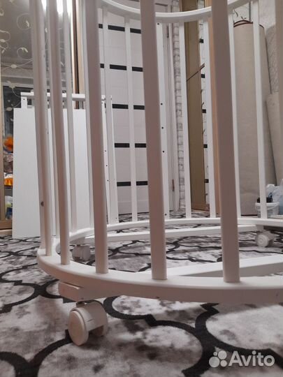 Детская кроватка трансформер круглая