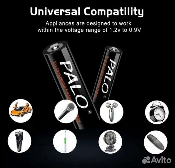 Аккумуляторы Palo AA 1,2v 3000 mah 4 шт+кейс