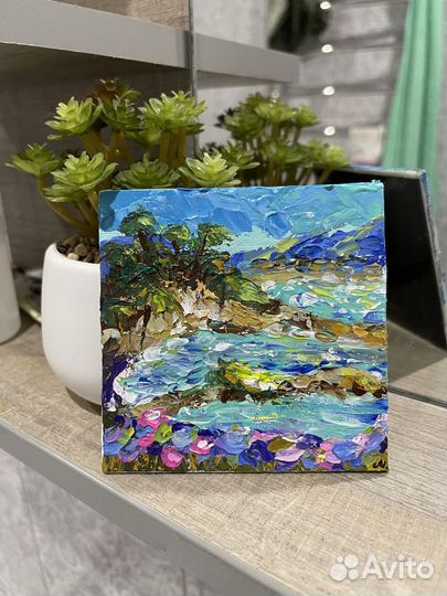 Картина на холсте пейзаж миниатюра