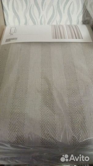 Шторы Икеа Асалие лен+хлопок широкие