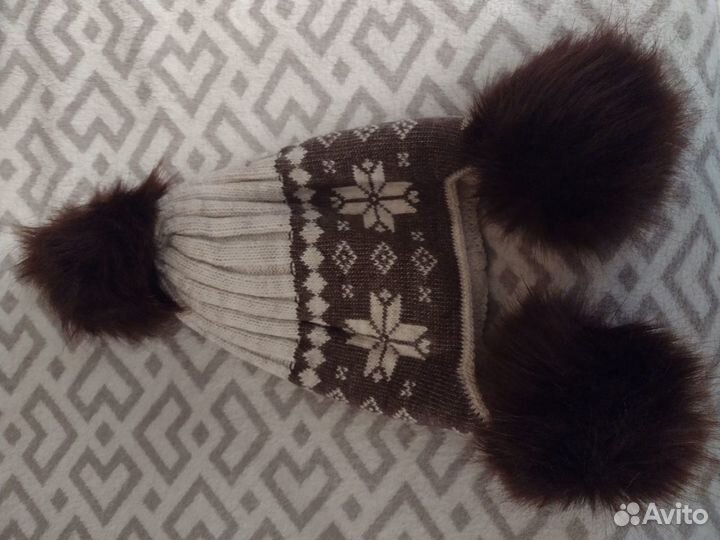 Шапка зимняя для девочки 52 54