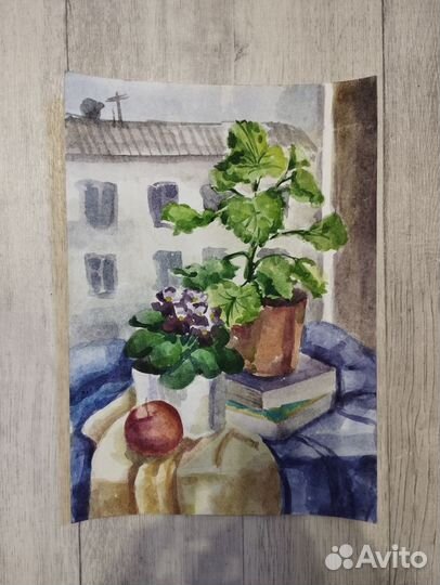 Картина натюрморт акварелью