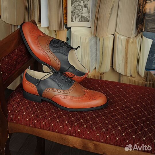 Туфли мужские кожа полные Броги