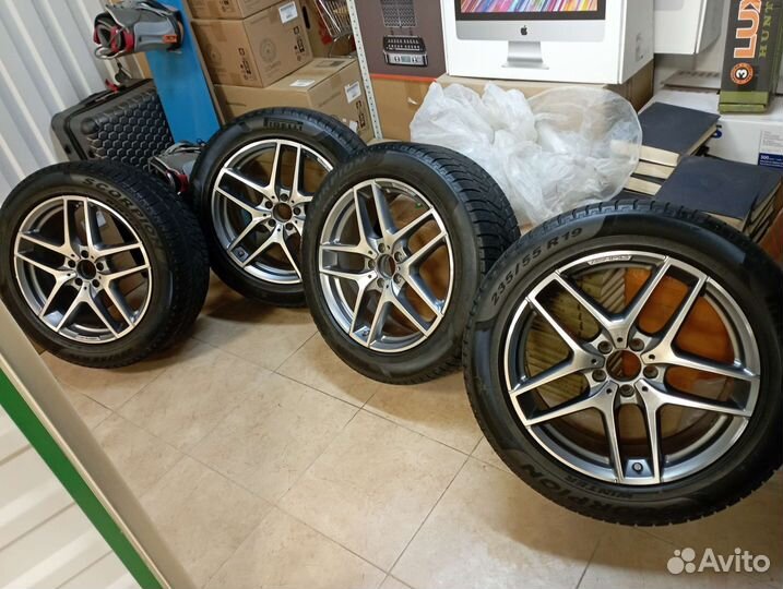 Колёса в сборе 235/55 19 r на mercedes glc зимние