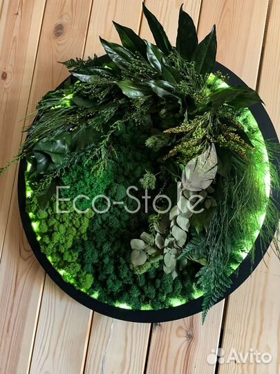 Круглое панно 50 см с подсветкои