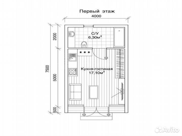 Дом A-Frame 4x7.5 под ключ. Проект Лагом