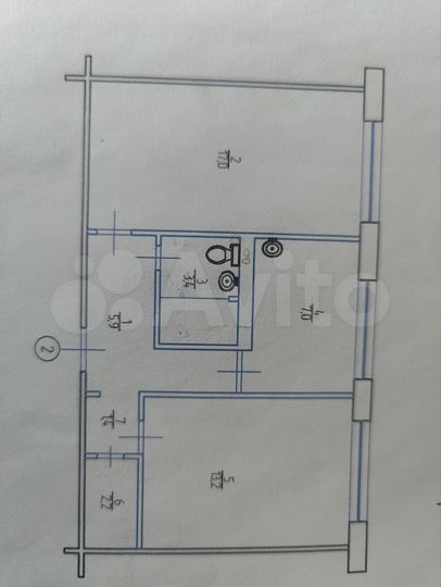 2-к. квартира, 50,2 м², 1/5 эт.