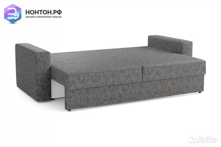 Диван еврокнижка Томас 3-х местный серый