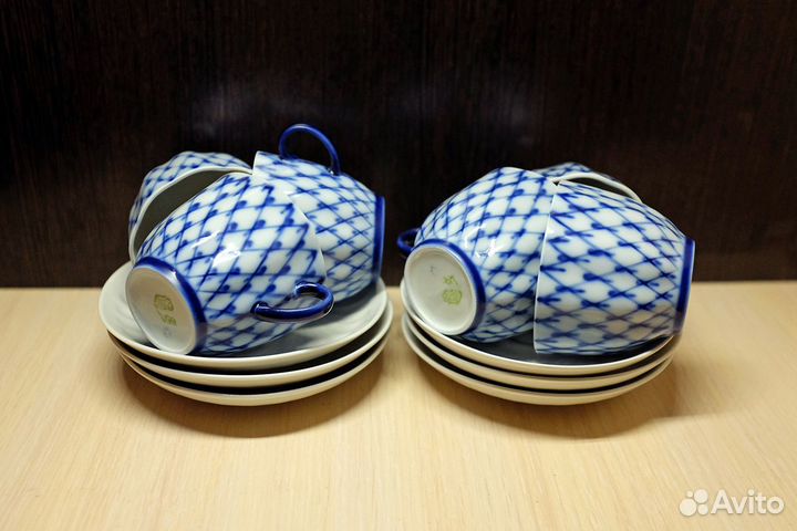 Сервиз кофейный Кобальтовая сетка лфз