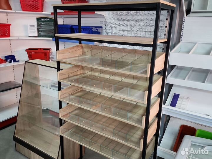 Стеллаж кондитерский Лофт 2000мм с ячейками