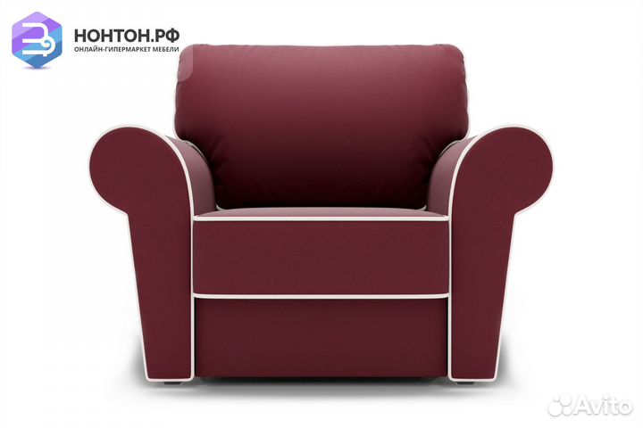 Кресло еврокнижка Прованс бордовое