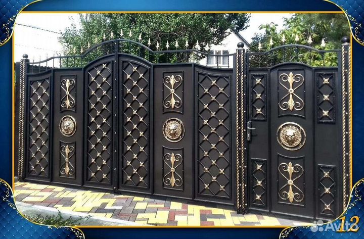 Ворота кованые из профлиста