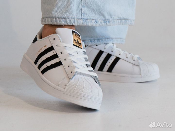 Женские кеды Adidas Superstar White Black