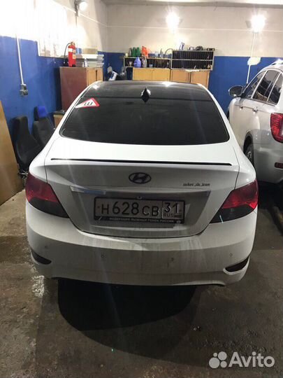 Лип спойлер Hyundai Solaris 1