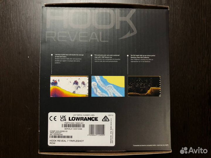 Эхолот Lowrance hook 7 reveal TripleShot