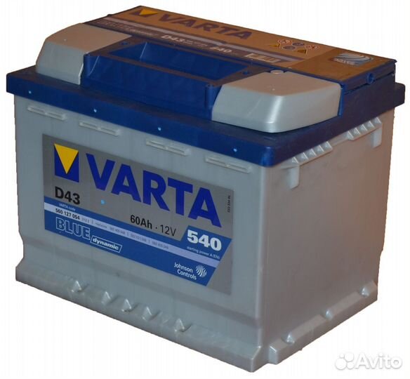 Акб 60 varta Blue Dynamic прямая полярность