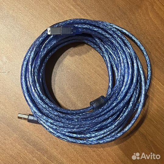 Кабель usb a-b 10м для принтера и сканера