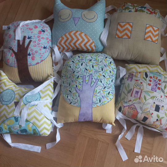 Бортики-подушки для детской кроватки