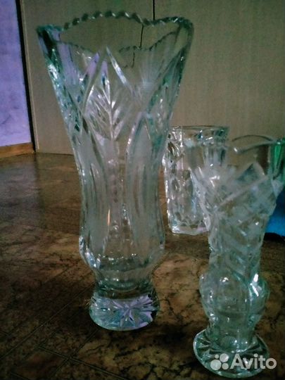 Вазы хрустальные(СССР) -4шт