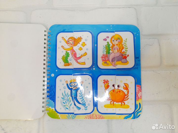 Альбом на липучках игра Половинки