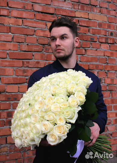 Букет из 101 белой розы