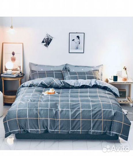 Белье постельное новое евро поплин простынь на рез