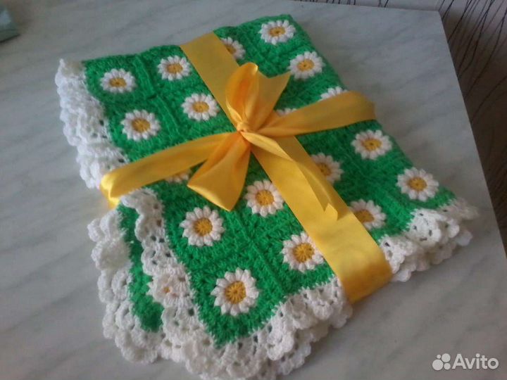 Плед детский вязаный