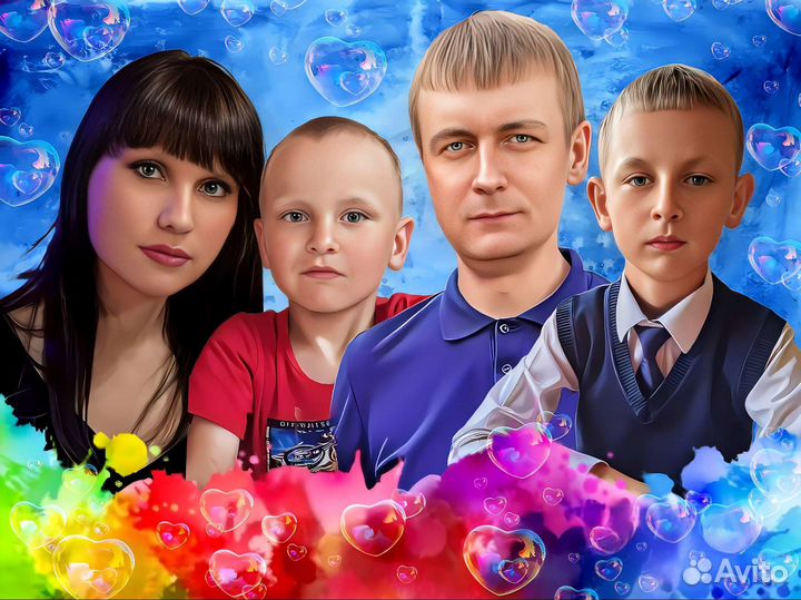 Бьюти шарж Арт портрет