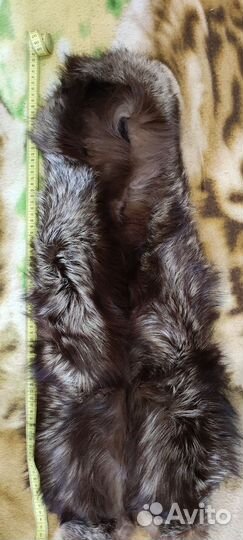 Меховой воротник чернобурка новый