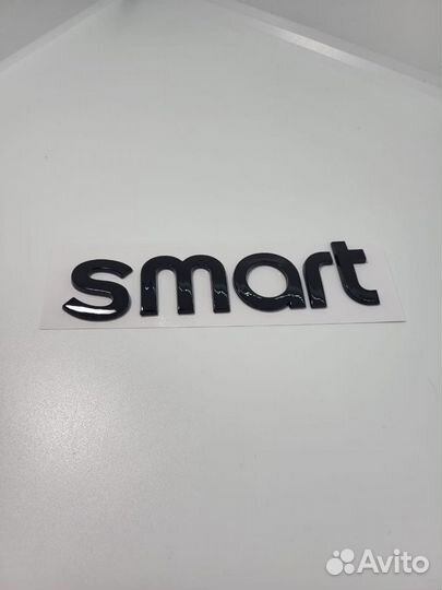 Эмблема надпись шильдик Smart черный глянец