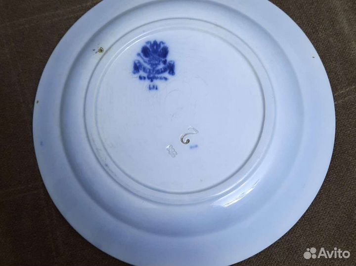 Старинное блюдо фарфоровое Кузнецова