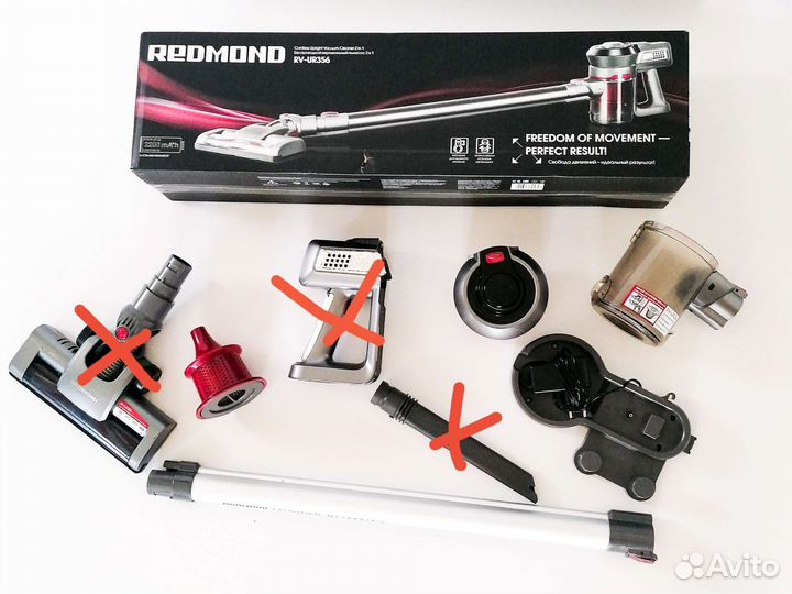 Беспроводной пылесос Redmond RV-UR356 на запчасти