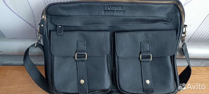 Сумка из натуральной кожи для ноутбука,документов