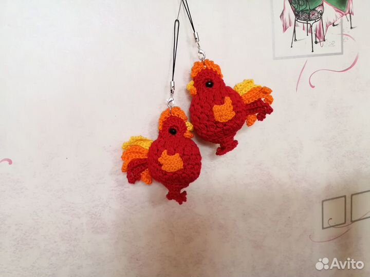 Вязаные петрушки, брелоки