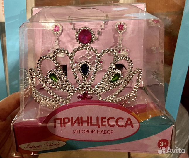 Новый Набор для девочки: диадема, серьги, ожерелье