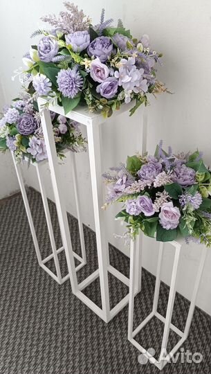 Стойки для цветов. Украшение на свадьбу