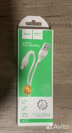Кабель Hoco X37, Type-C - USB, 3 А, 1 м