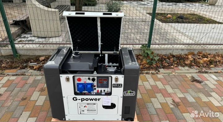 Генератор дизельный 10 кВт G-power однофазный 1100