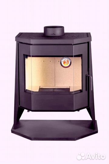 Печь-камин Бавария панорама призма с плитой